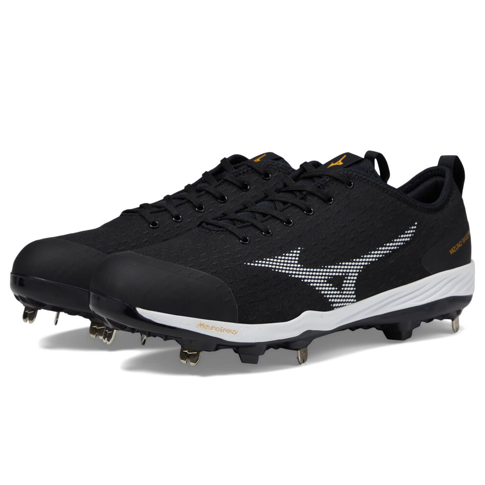 Mizuno Men's Dominant 4 Baseball Shoe  Black-White  9