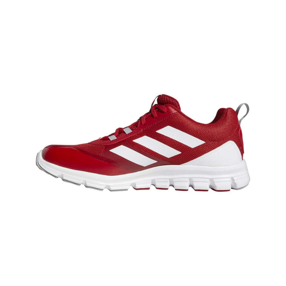 adidas Men's Speed Trainer 5 Baseball Shoe  Team Power Red/White/Silve