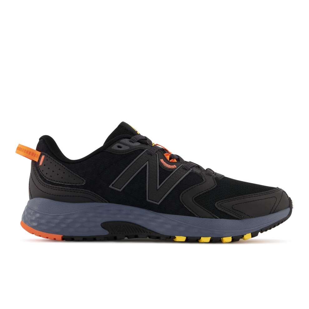 New Balance Men's 410 V7 Running Shoe  Black/Grey/Orange  10.5