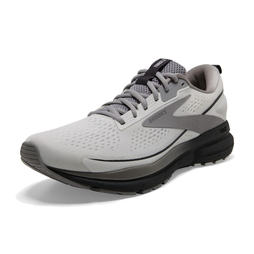 Brooks Mens Trace 3 Neutral Running Shoe - White/Alloy/Ebony - 12 Medi