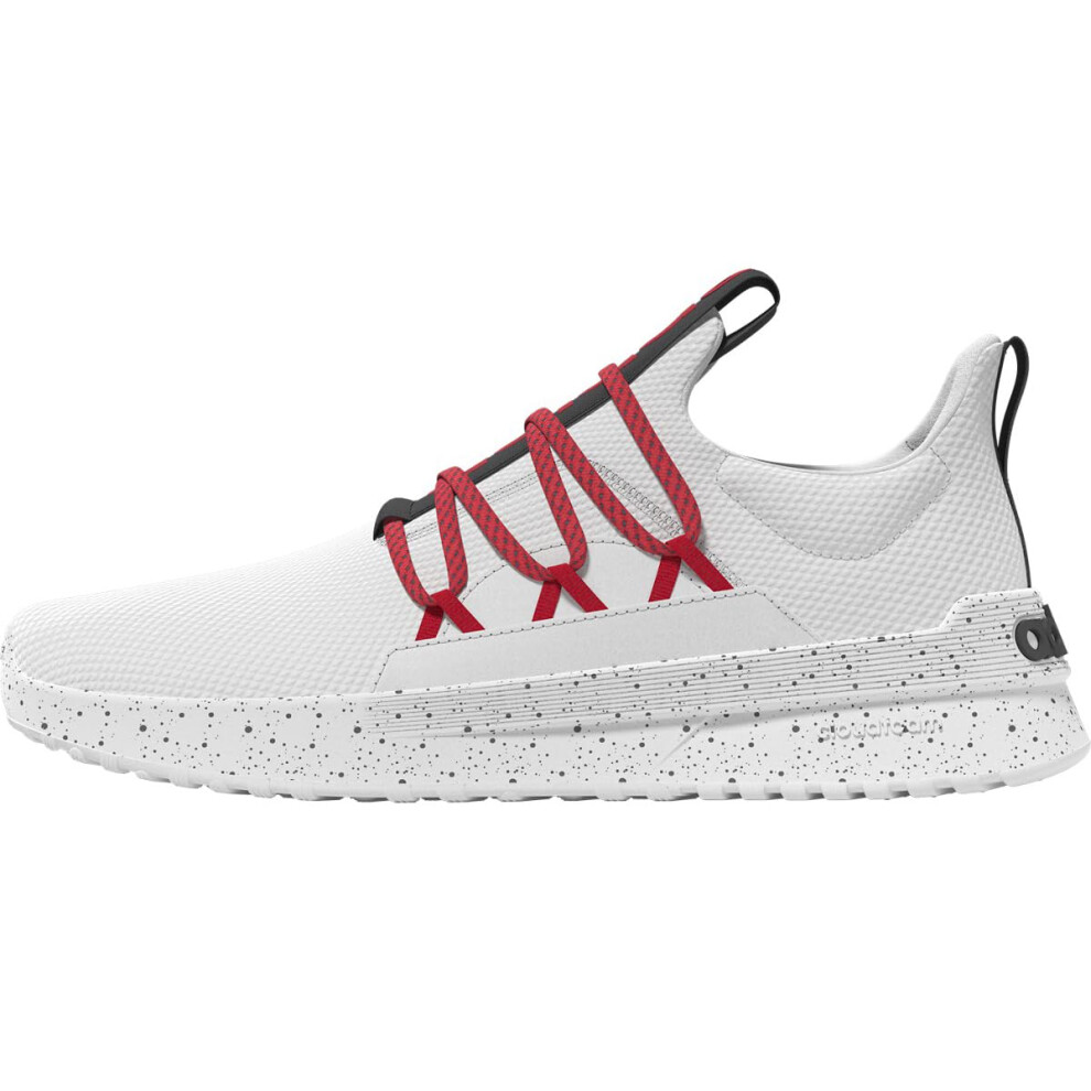 adidas Men's Lite Racer Adapt 5.0 Sneaker  White/Better Scarlet/Grey