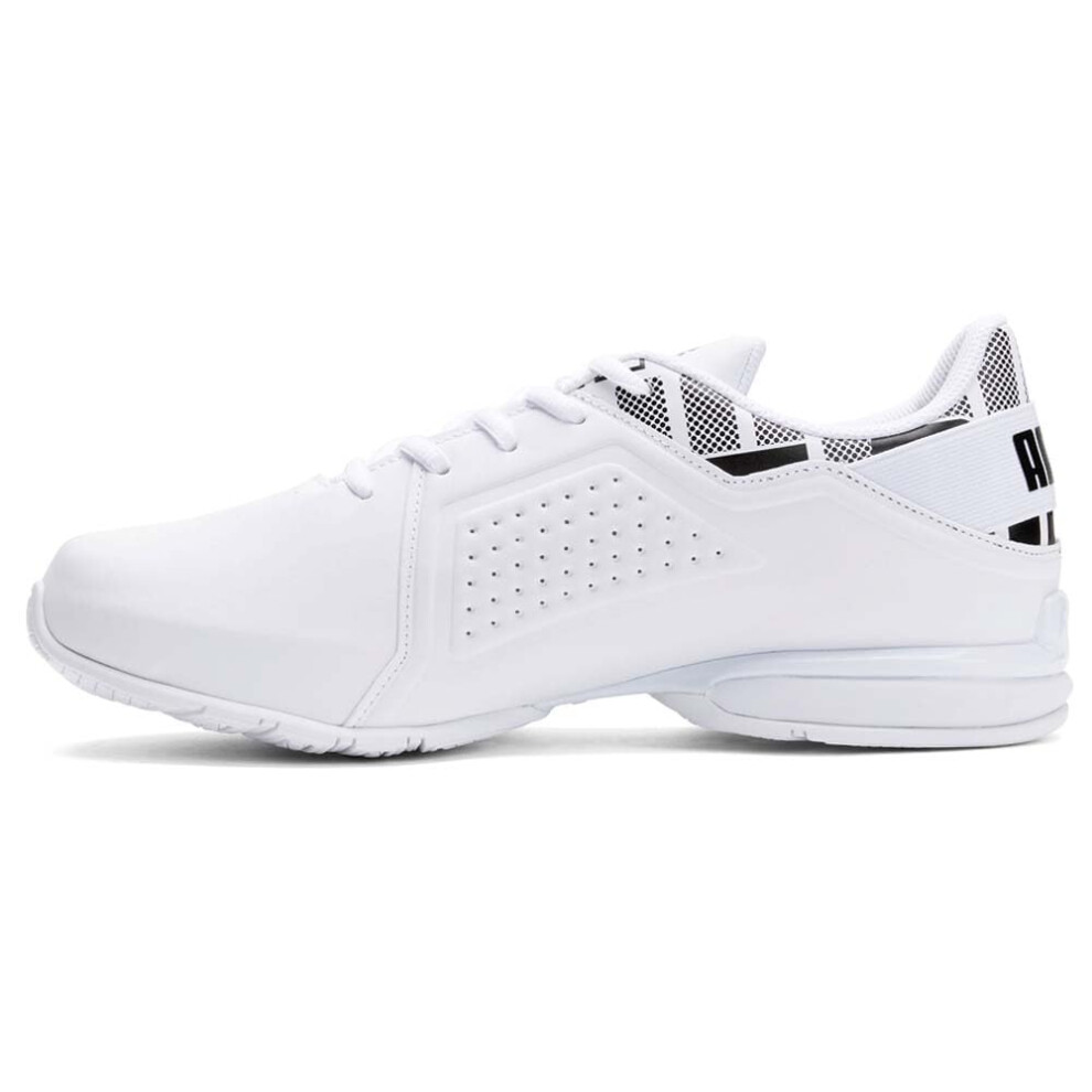 Puma Mens Viz Runner Repeat Wide Running Sneakers Shoes - White - Size