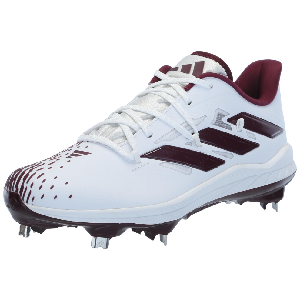 adidas Men's Adizero Afterburner 9 Sneaker  White/Team Maroon/White  1