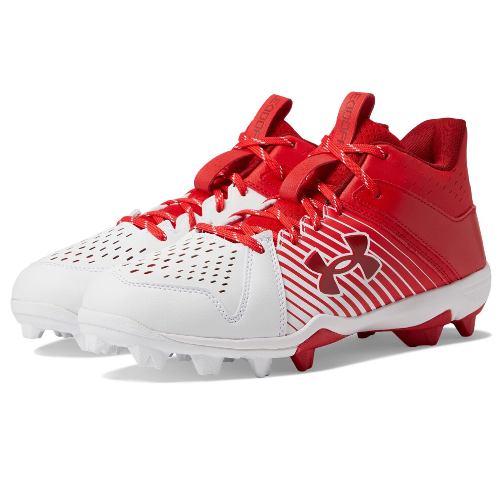 Under Armour Men's Leadoff Mid Rubber Molded Baseball Cleat  (600) Red