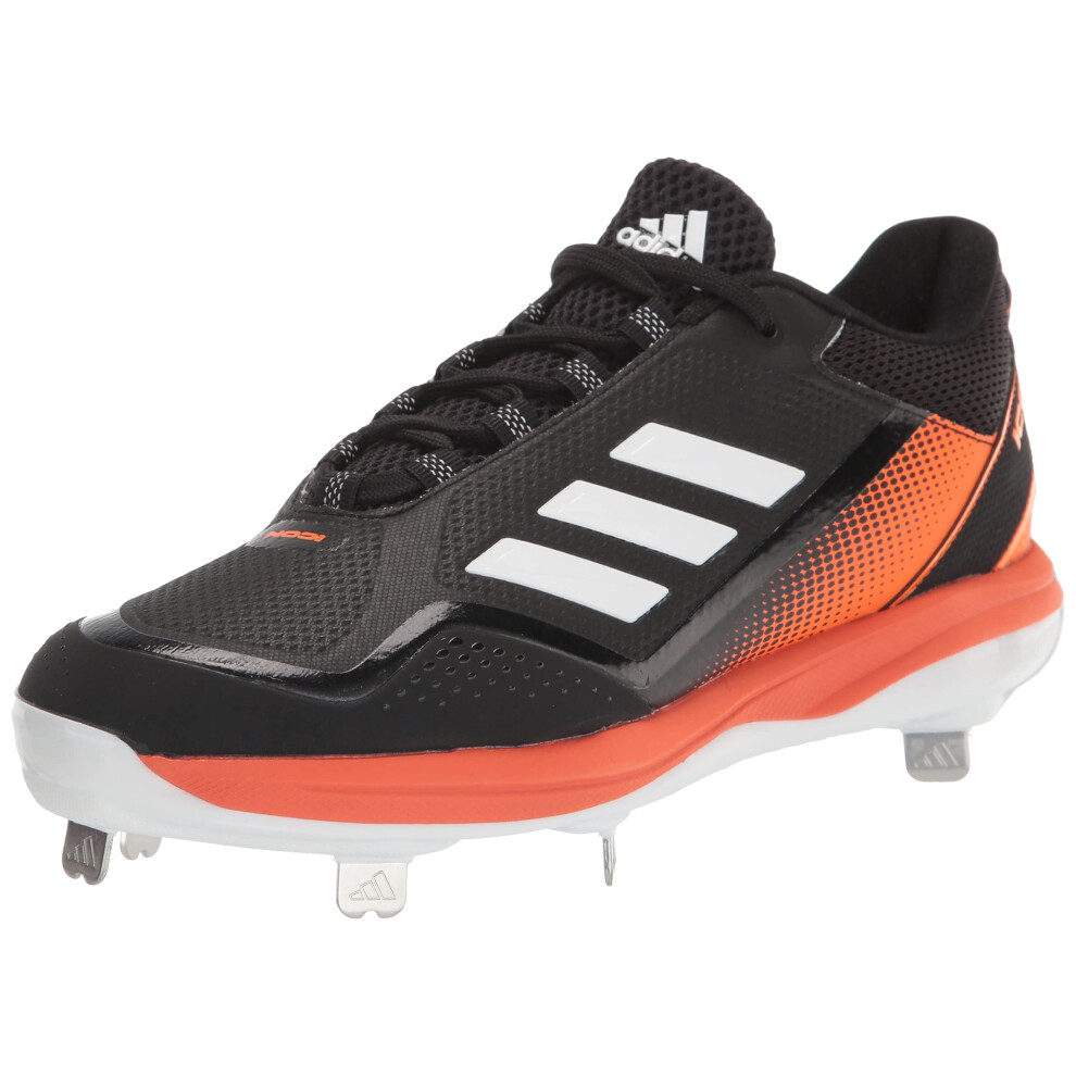 adidas Men's Icon 7 Baseball Shoe  Black/White/Team Orange  8