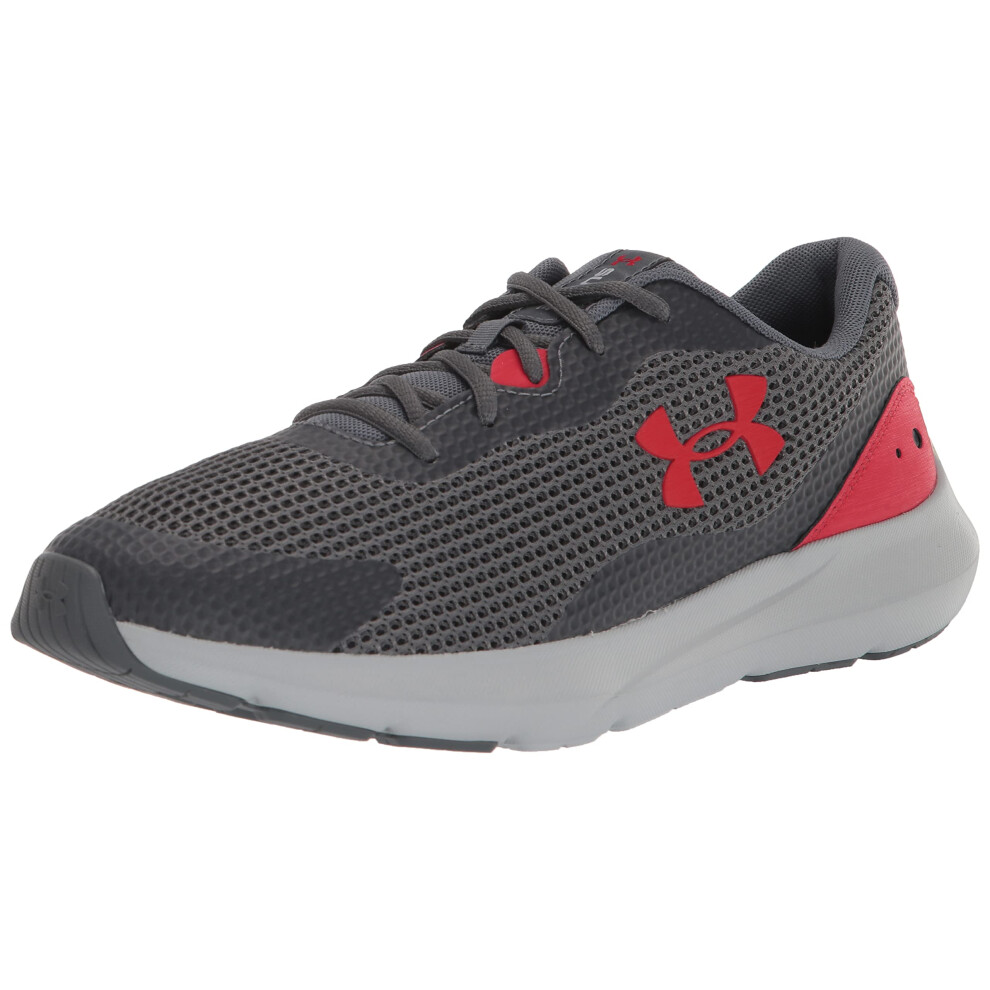 Under Armour Men's Surge 3  Pitch Gray/Red  9 Medium US