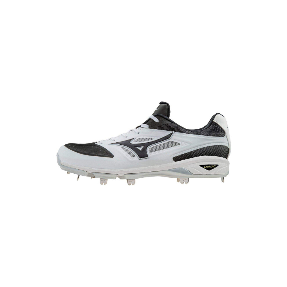 Mizuno Men's Dominant IC Baseball Shoe  White/Black  7.5 D US