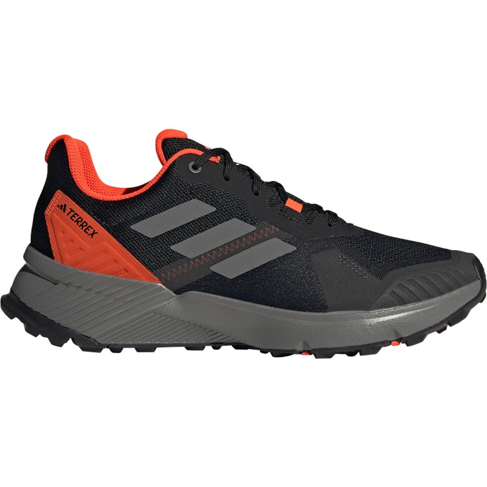 adidas Men's Terrex Soulstride Trail Running Sneaker  Black/Grey/Solar