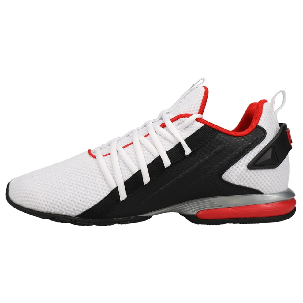 PUMA Ion Men's Running Shoe  White/Black/High Risk Red  10 M US