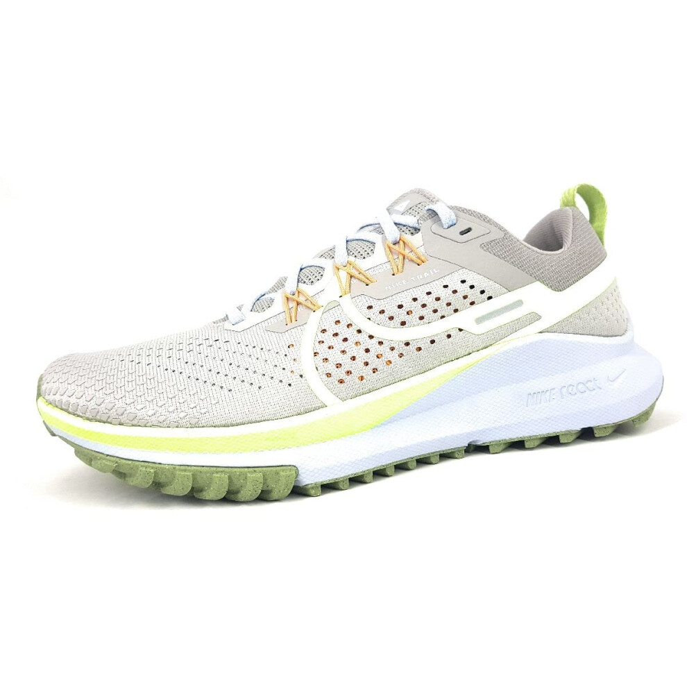 Nike mens React Pegasus Trail 4  Lt Iron Ore/Volt-cobblestone  12