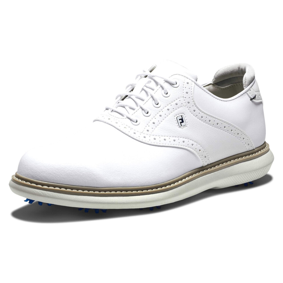 FootJoy Men's Traditions Golf Shoe  White/White  9 X-Wide