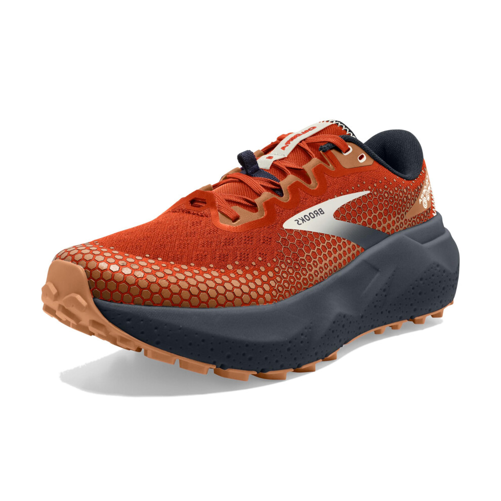 Brooks Mens Caldera 6 Trail Running Shoe - Rooibos/Biscuit/Peacoat - 1