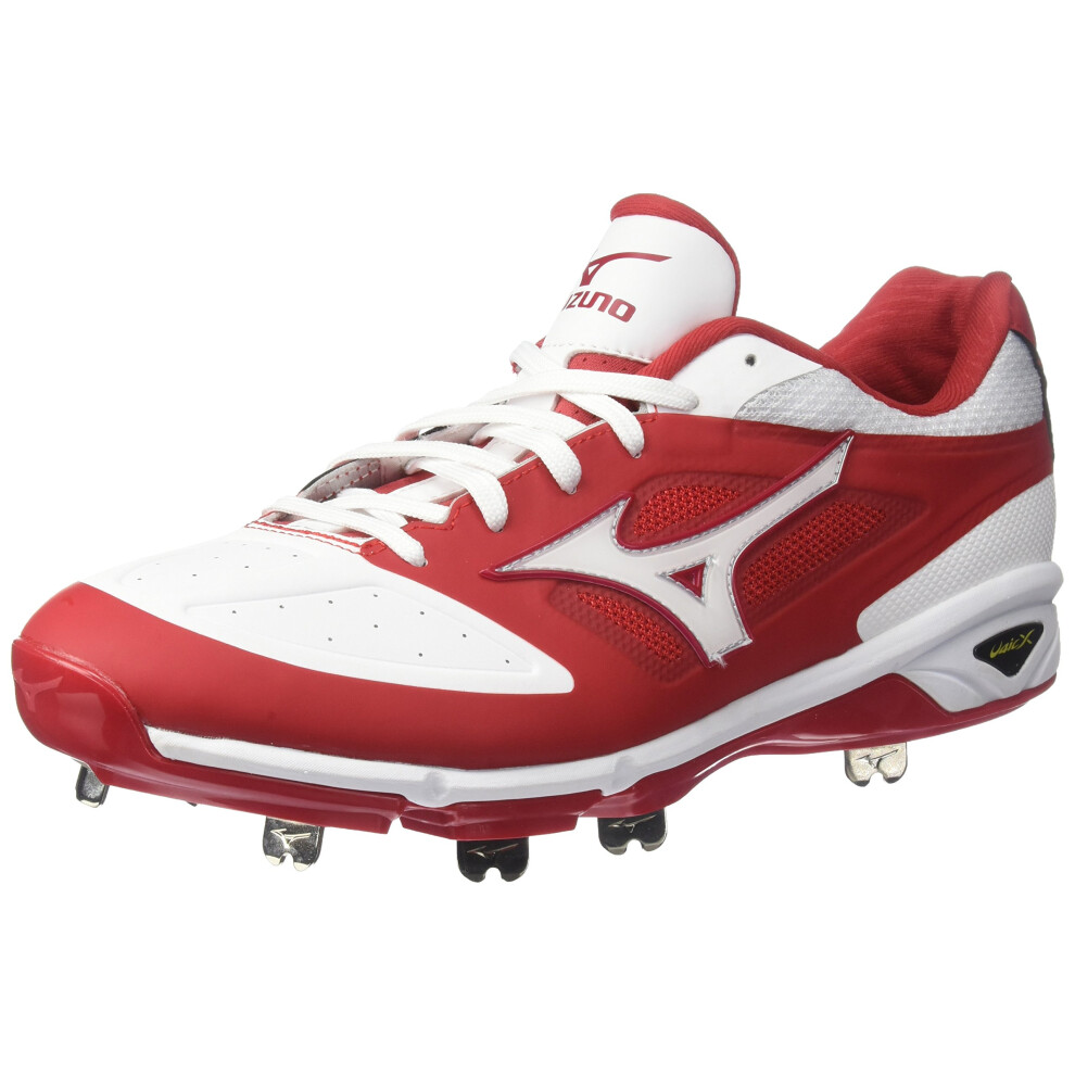 Mizuno Men's Dominant IC Baseball Shoe  Red/White  9 D US