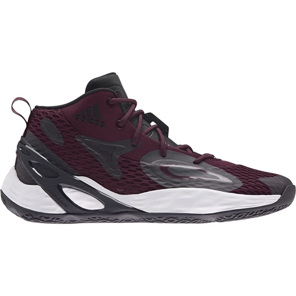 adidas Exhibit A Mid Shoe - Unisex Basketball Team Maroon/Core Black/W