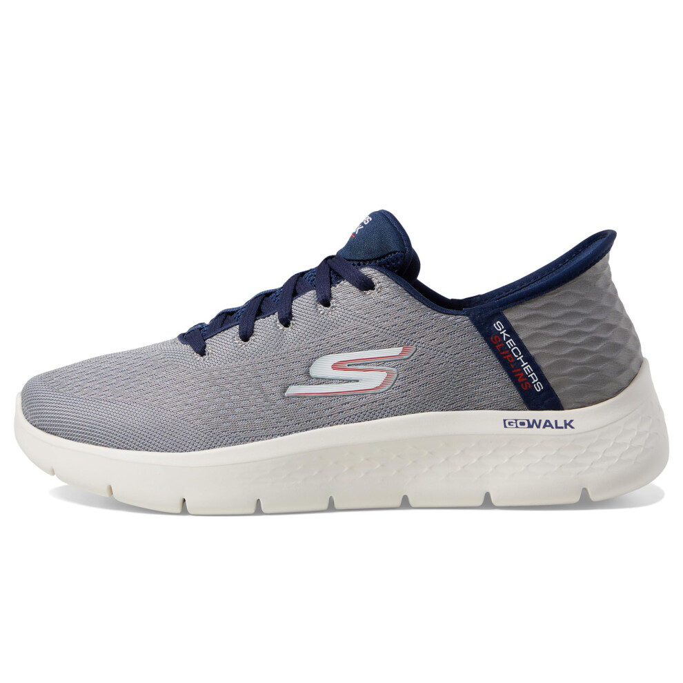 Skechers Men's Go Walk Flex-New World Sneaker  Grey/Navy  10.5