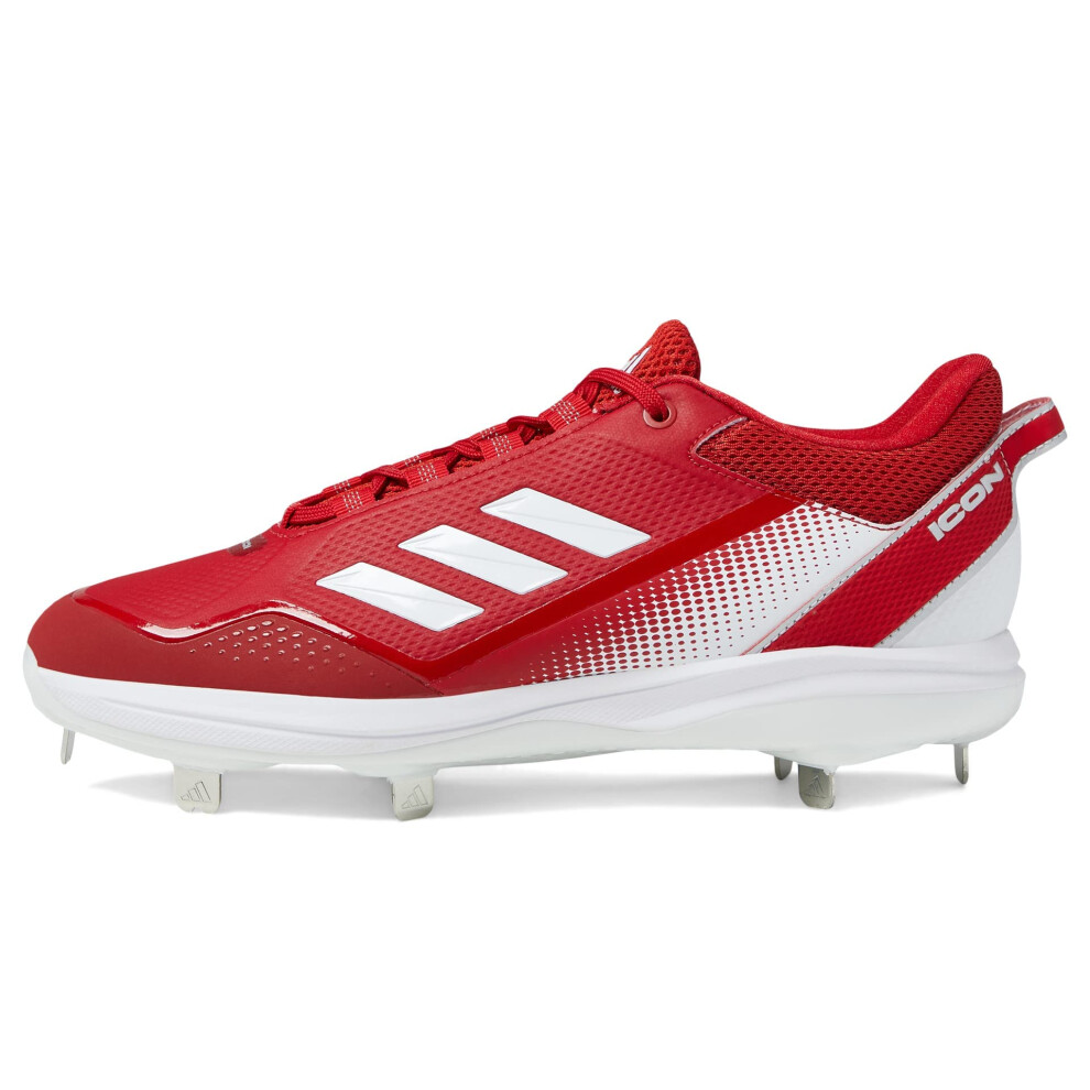 adidas Men's Icon 7 Baseball Shoe  White/Team Power Red/Solar Red  11.