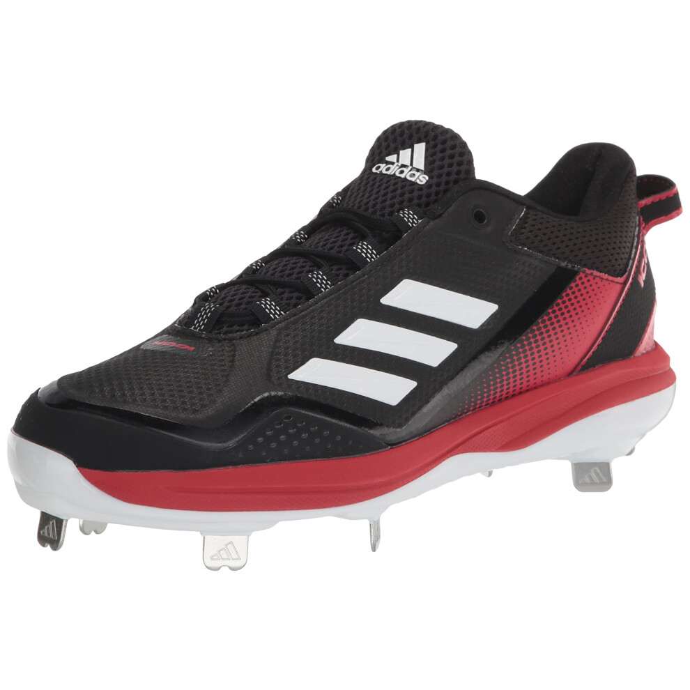 adidas Men's Icon 7 Baseball Shoe  Black/White/Team Power Red  11