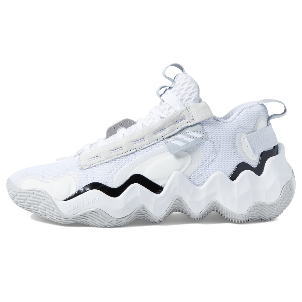 adidas Men's Exhibit B Basketball Shoe  White/Core Black/Team Light Gr