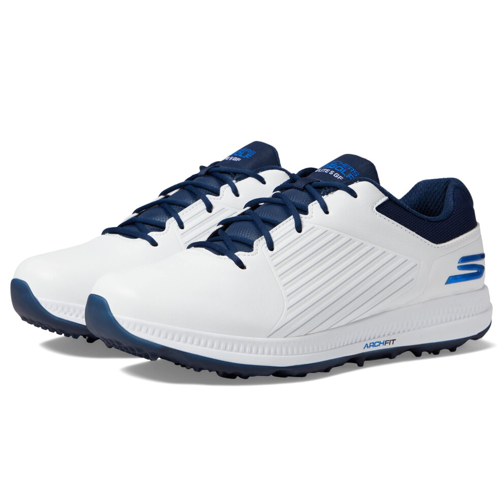 Skechers Men's Elite 5 Arch Fit Waterproof Golf Shoe Sneaker  White/Bl