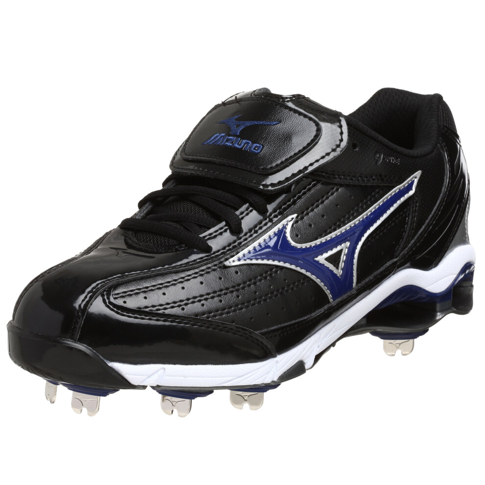 Mizuno Men's 9 Spike Classic G5 Low Baseball Cleat Black/Royal 8 M