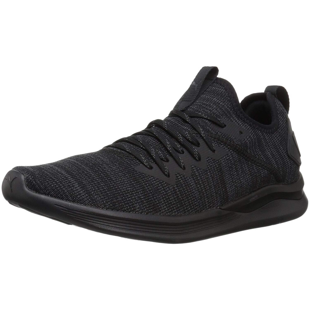 PUMA Men's Ignite Flash Evoknit Sneaker  Black  7