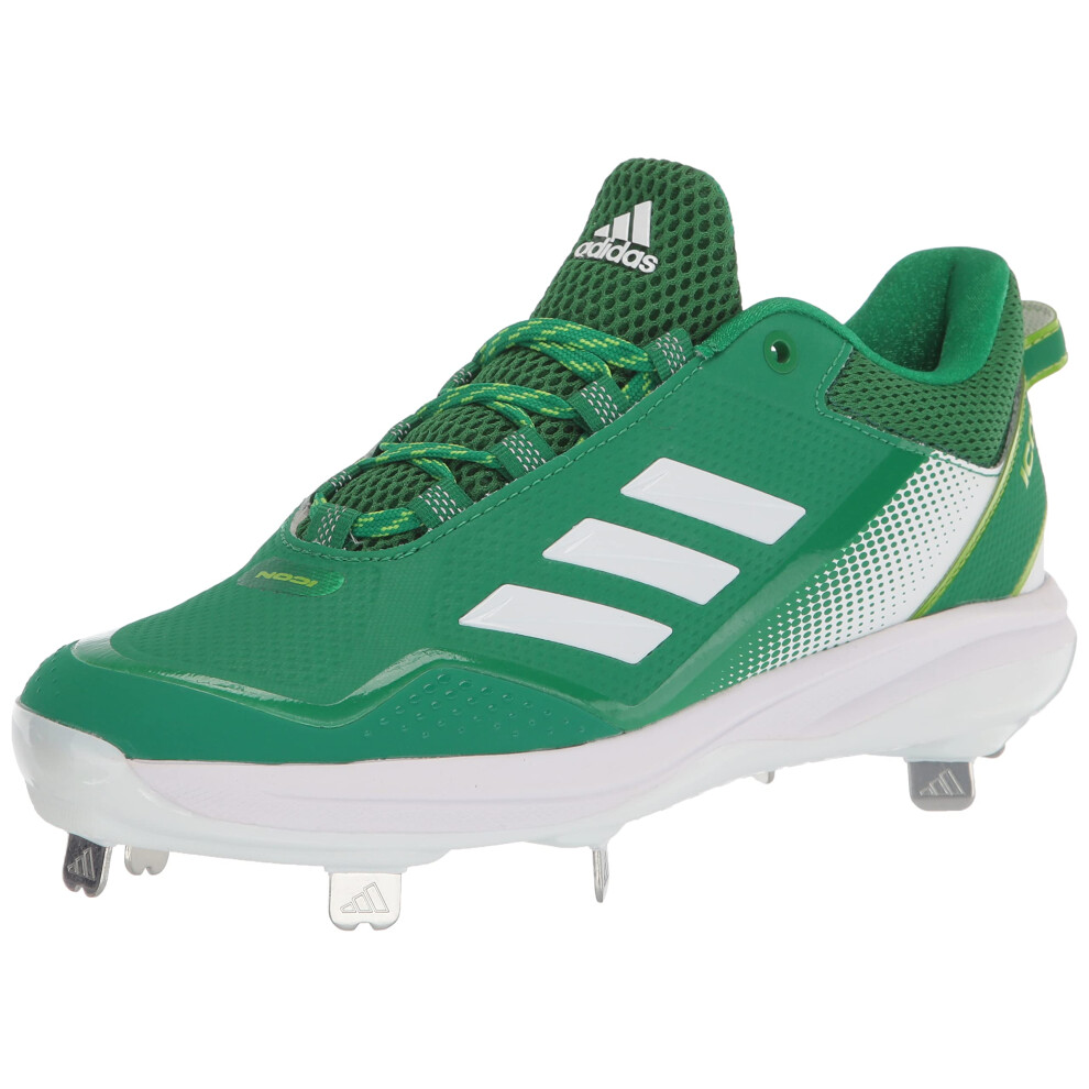 adidas Men's Icon 7 Baseball Shoe  White/Team Green/Team Semi Sol Gree