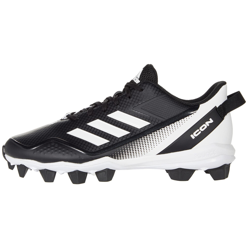 adidas Men's Icon 7 MD Baseball Shoe  Black/White/White  12