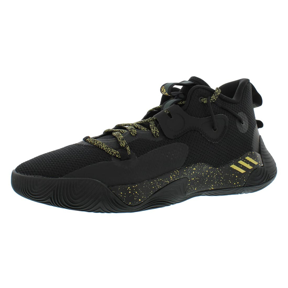 adidas Unisex Harden Stepback 3 Basketball Shoe  Core Black/Gold Metal