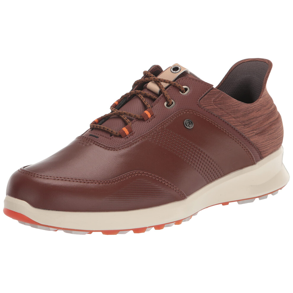 FootJoy Men's Stratos Golf Shoe  Cognac/Brown  7