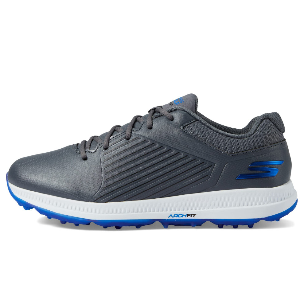 Skechers Men's Elite 5 Arch Fit Waterproof Golf Shoe Sneaker  Gray/Blu