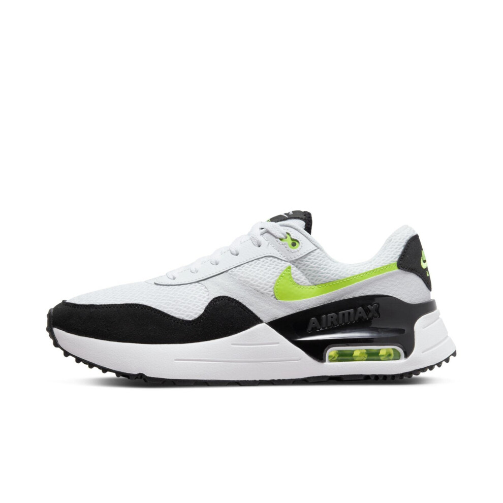 Nike Men's Air Max SYSTM Running Shoes  White/Black-Volt-Pure Platinum