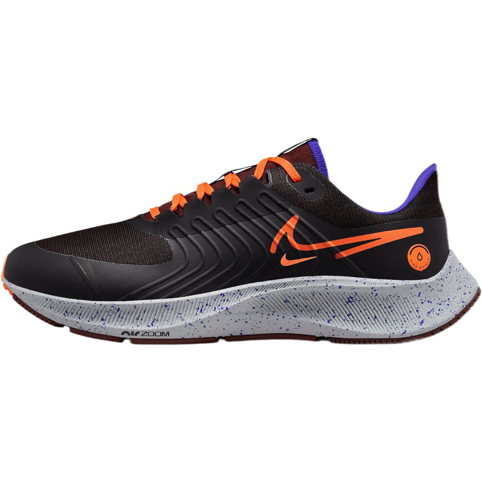 Nike Men's Air Zoom Pegasus 38 Shield Running Shoes  Black/Total Orang