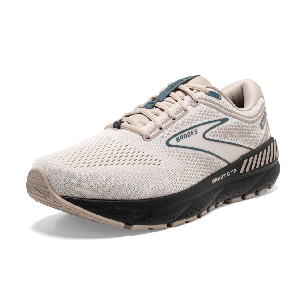 Brooks Mens Beast GTS 23 Supportive Running Shoe - Chateau Grey/White