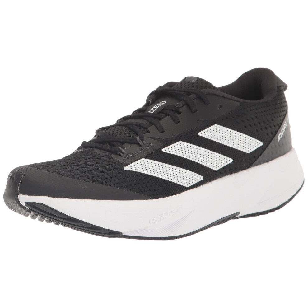 adidas Men's Adizero SL Running Shoe  Black/White/Carbon  7.5