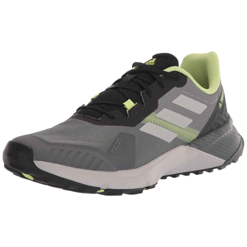 adidas Men's Terrex Soulstride Shoes Running  Grey/Grey/Pulse Lime  9.