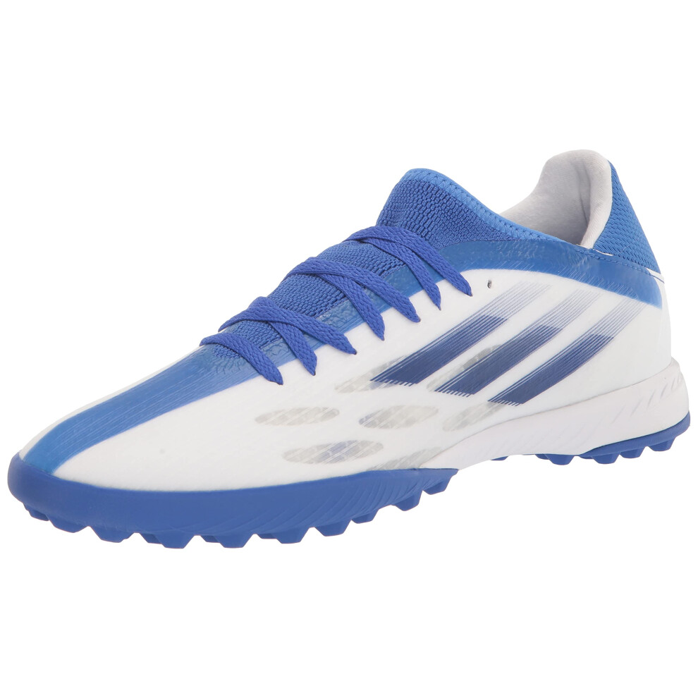 adidas Unisex X Speedflow.3 Turf Soccer Shoe  White/Legacy Indigo/Blue