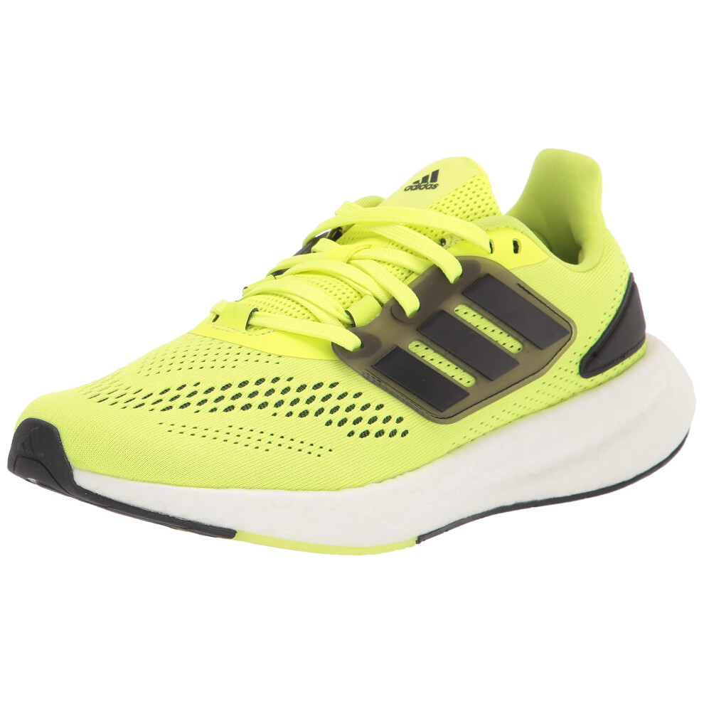 adidas Men's Pureboost 22 Running Shoe  Solar Yellow/Black/White  7.5