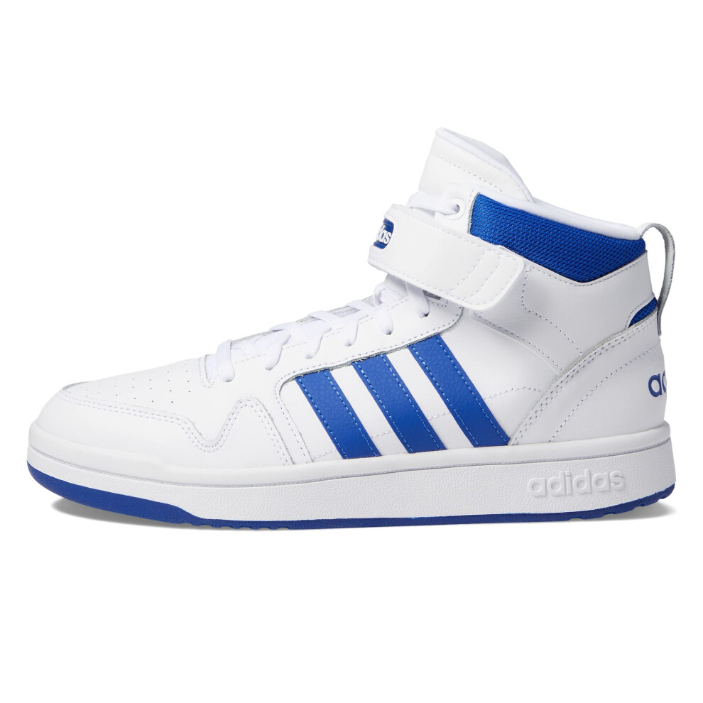 adidas Men's Postmove Mid Basketball Shoe  White/Team Royal Blue/Grey