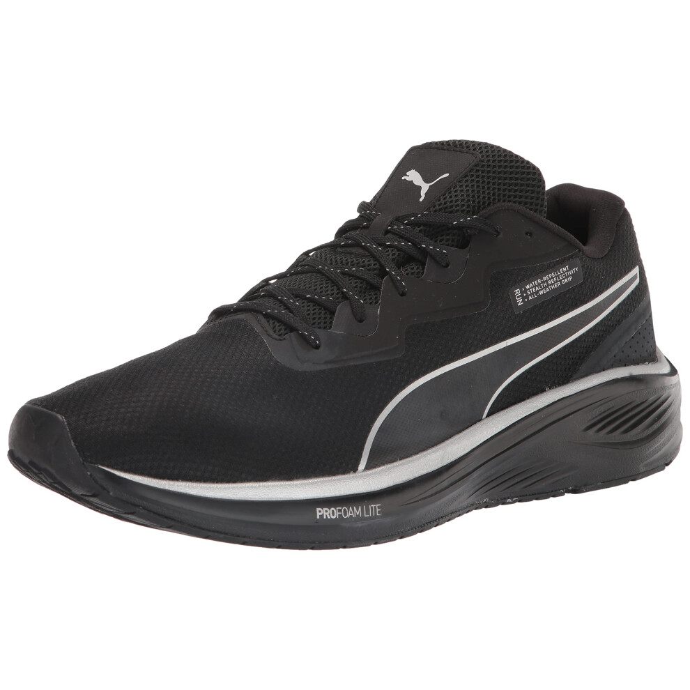 PUMA Men's Aviator Winter Running Shoe  Black Silver  11