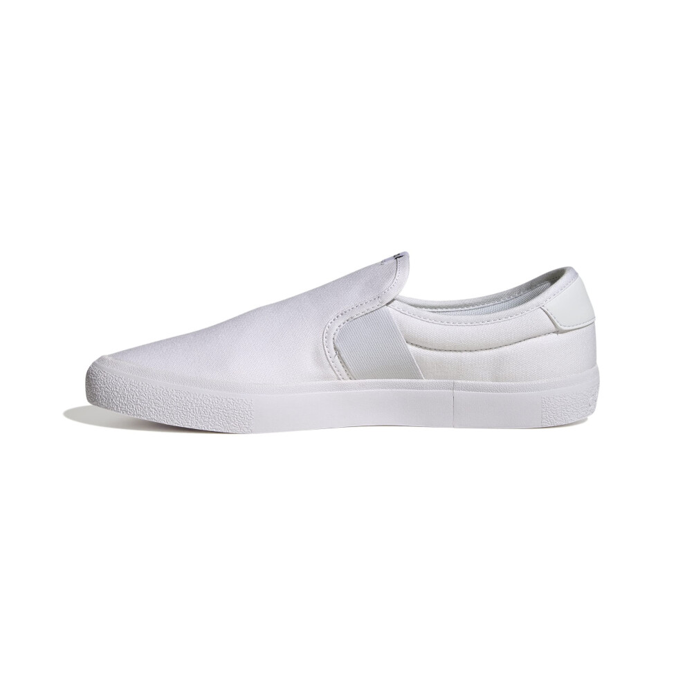 adidas Unisex Vulcraid3r Slip on Running Shoe  White/White/Core Black