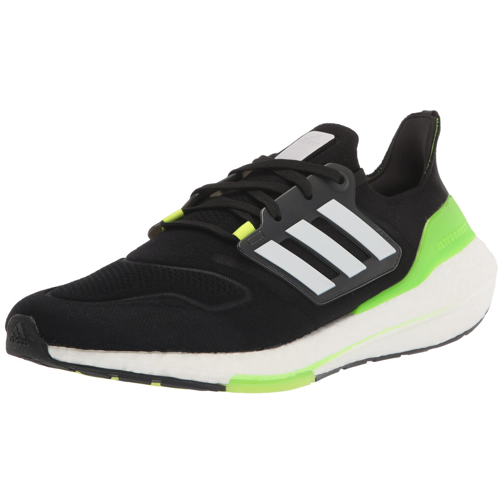 adidas Men's Ultraboost 22 Black/White/Solar Green 10 Adult