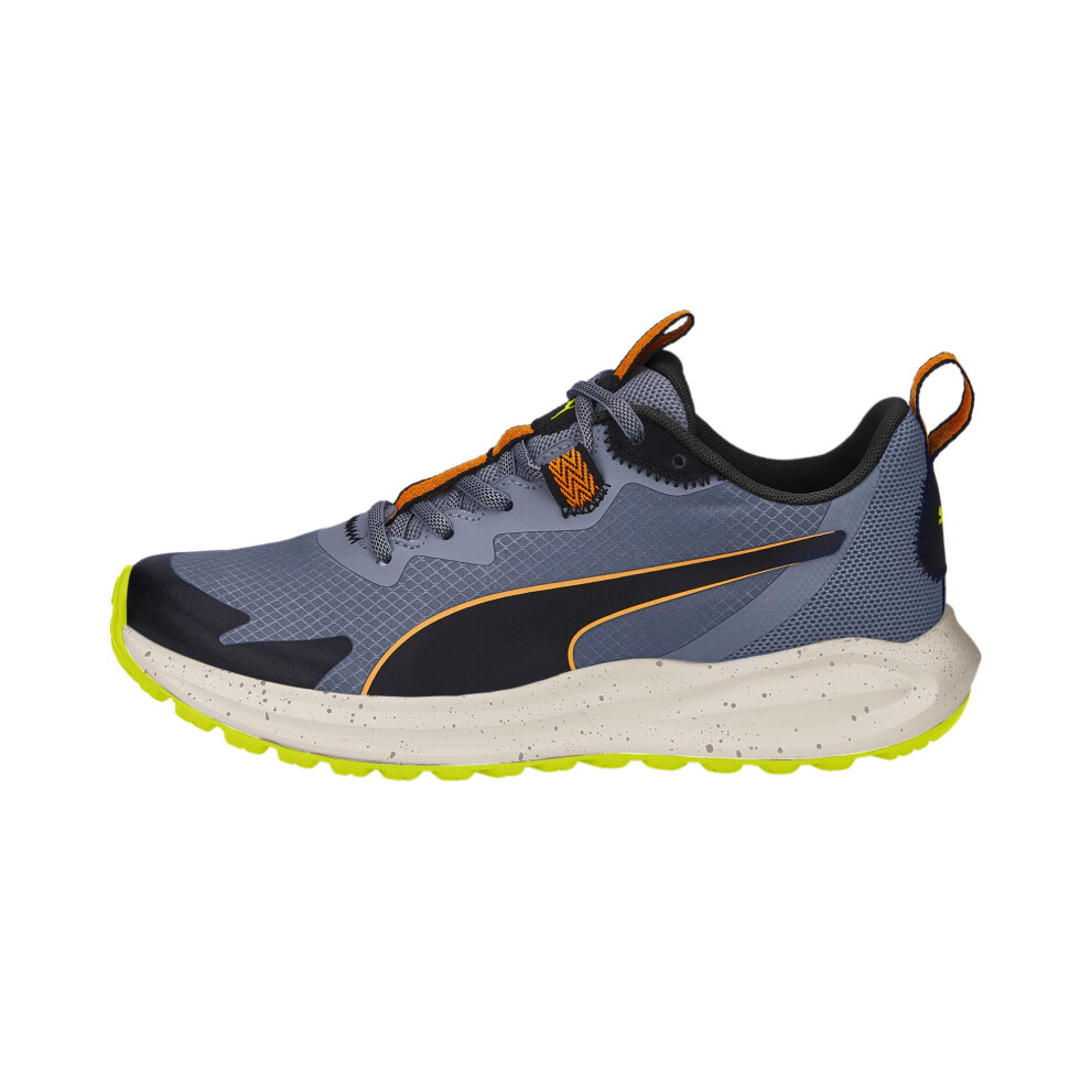 PUMA Men's Twitch Runner Trail Sneaker  Evening Sky-Orange Brick Black