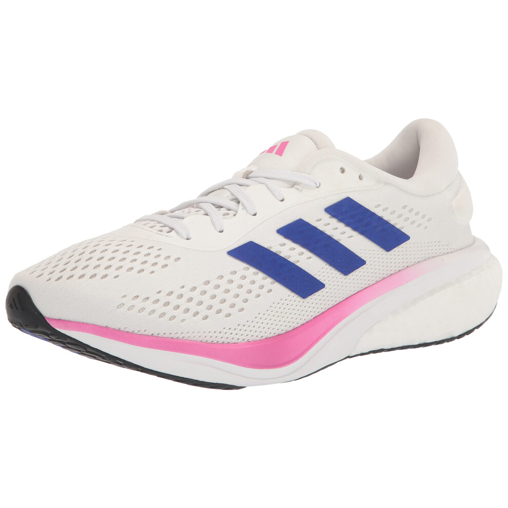 adidas Men's Supernova 2 Sneaker  White/Lucid Blue/Lucid Fuchsia  7.5