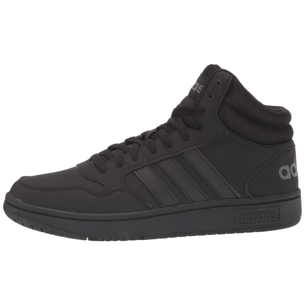 adidas Men's Hoops 3.0 Mid Black/Black/Grey 10.5