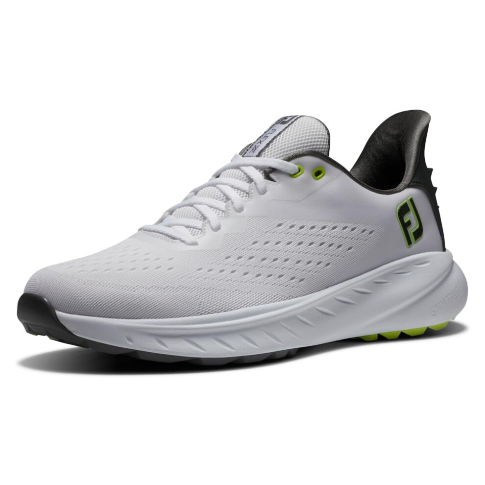 FootJoy Men's Fj Flex Xp Golf Shoe  White/Black/Lime  11.5