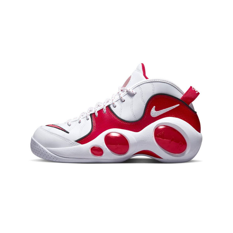 Nike mens Air Zoom Flight 95 Basketball Shoes  White/True Red/Black  1