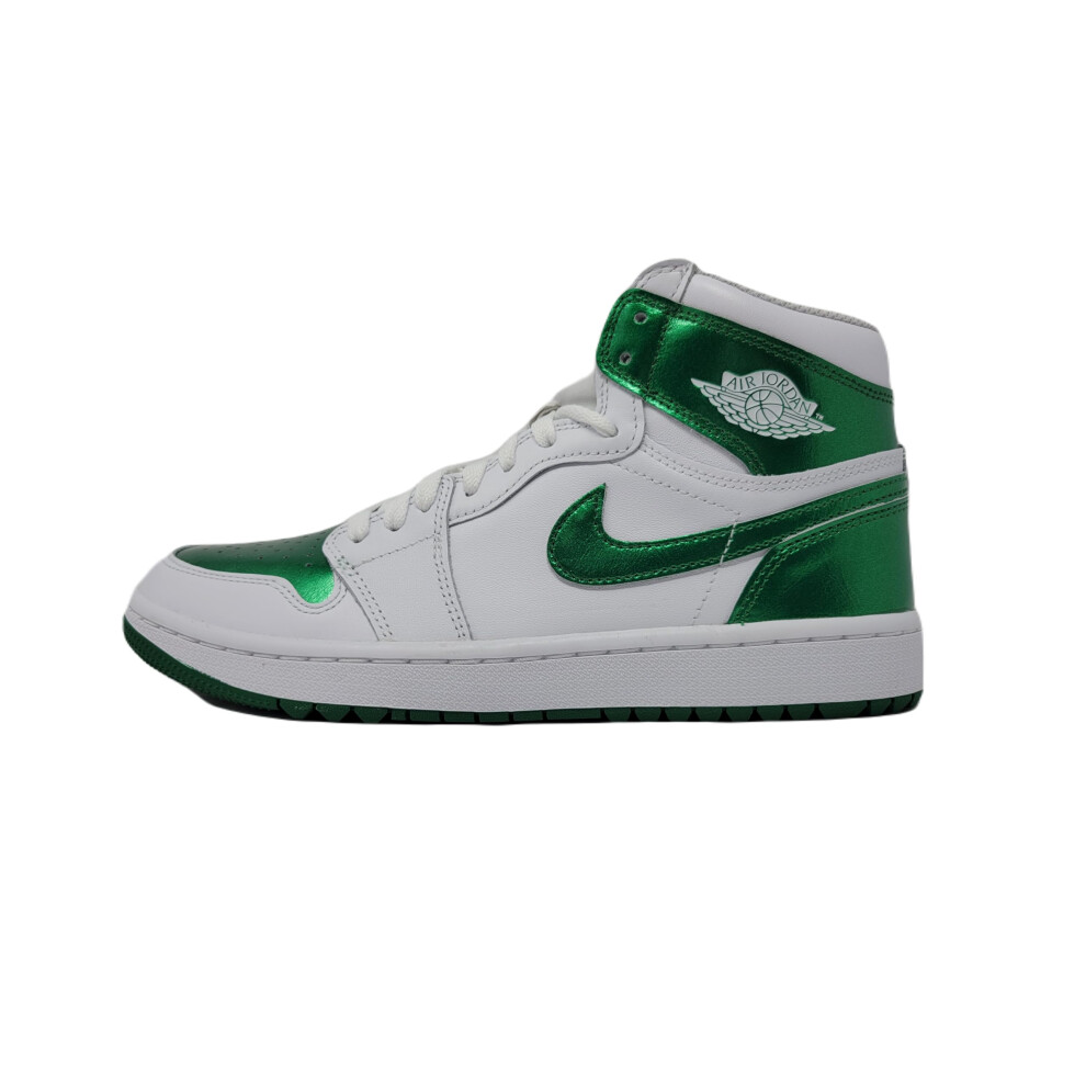 Nike Men's Jordan 1 High Golf Shoes  White/Pine Green  9.5 M US