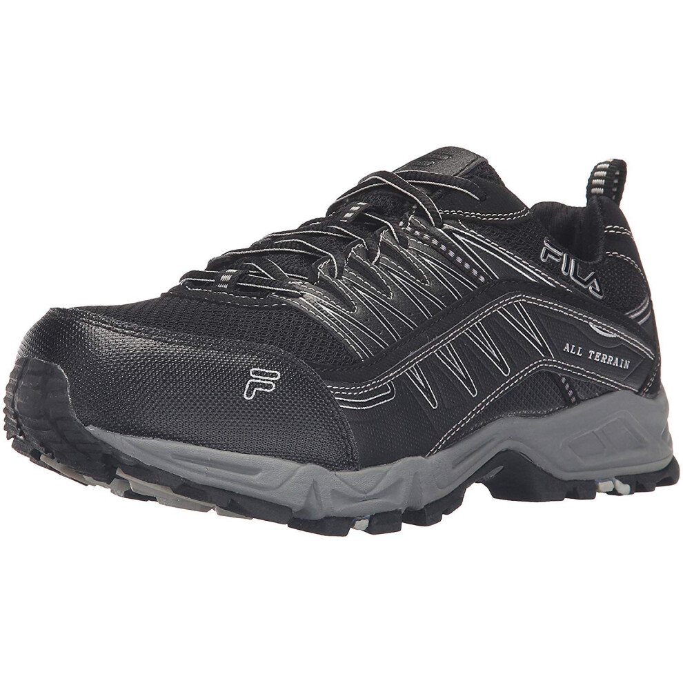 Fila Men's Memory at Peak Steel Toe Trail Runner  Black/Black/Metallic