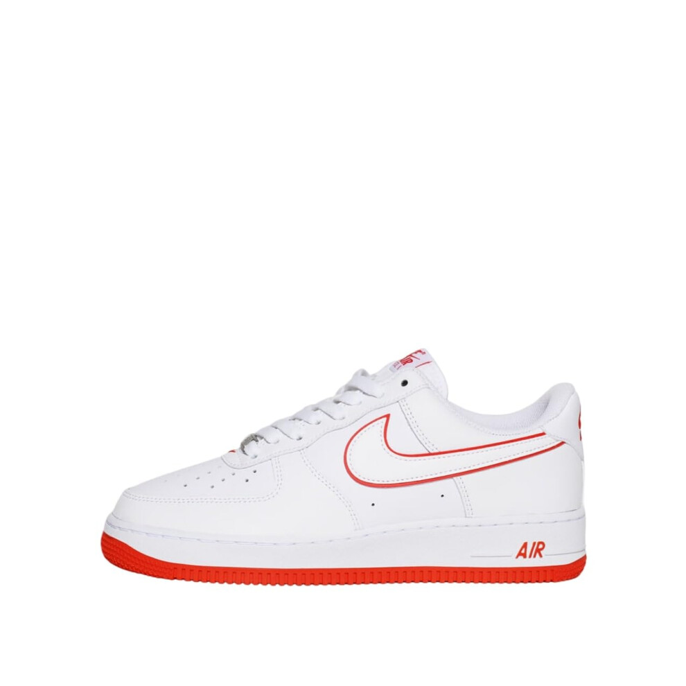 Nike Air Force 1 '07 White/White-Picante Red-White Mens Size 10