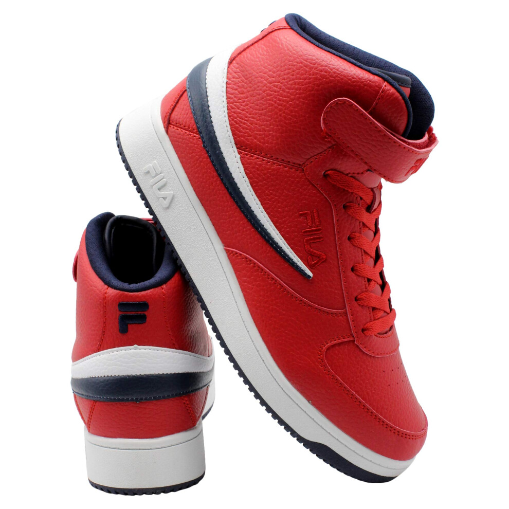 Fila Men's A-High Basketball Shoes Red/Navy/White 10